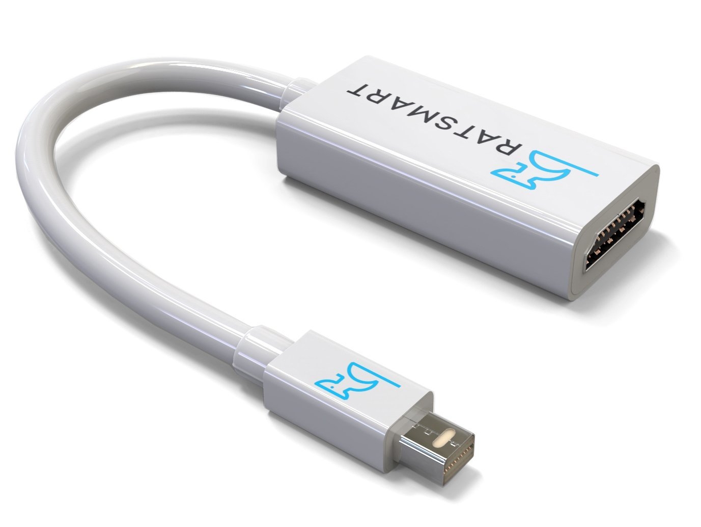 RatSmart Mini DisplayPort to HDMI Cable 10 FT Mini DisplayPort Thunderbolt Compatible to HDTV Cable Adapter For Surface Pro