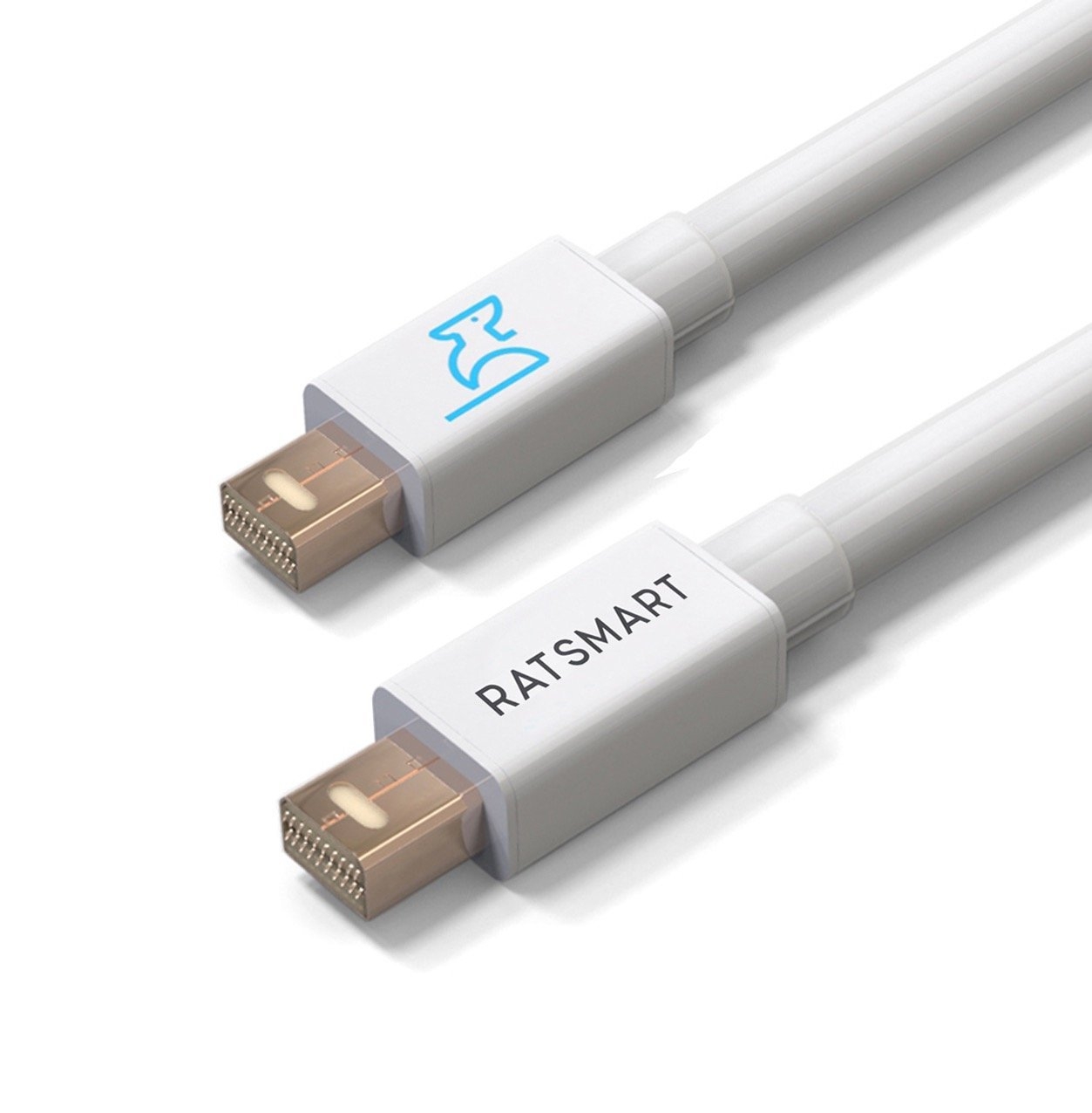 Mini DisplayPort Cable in White by RatSmart - Mini DP to Mini DP Cable ...